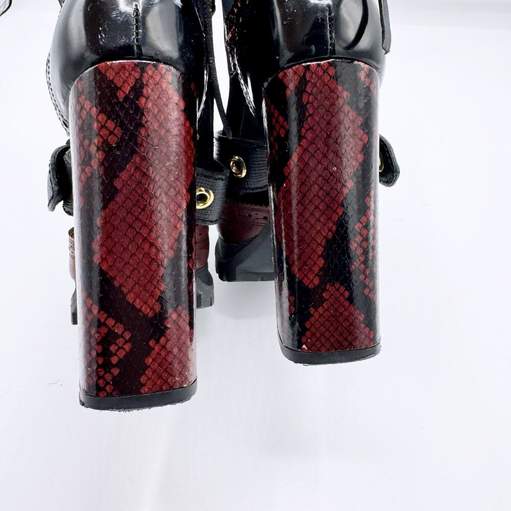 Burberry Military Westmarsh Cutout Ankle Boots in Burgundy (Size 36.5) - Picture 14 of 16